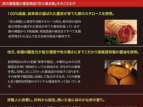 サイトには加工肉の製造方法や産地の情報を盛り込んだ