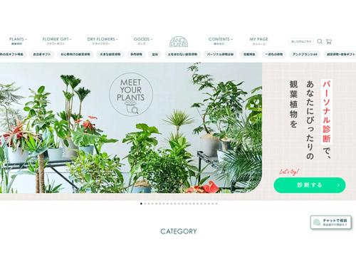 花と観葉植物のＥＣサイト「ＡＮＤ　ＰＬＡＮＴＳ」